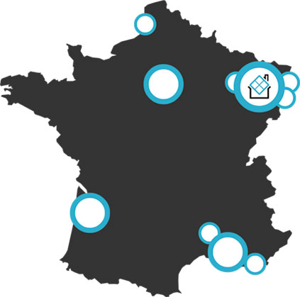 Carte de France des chantiers Barizy